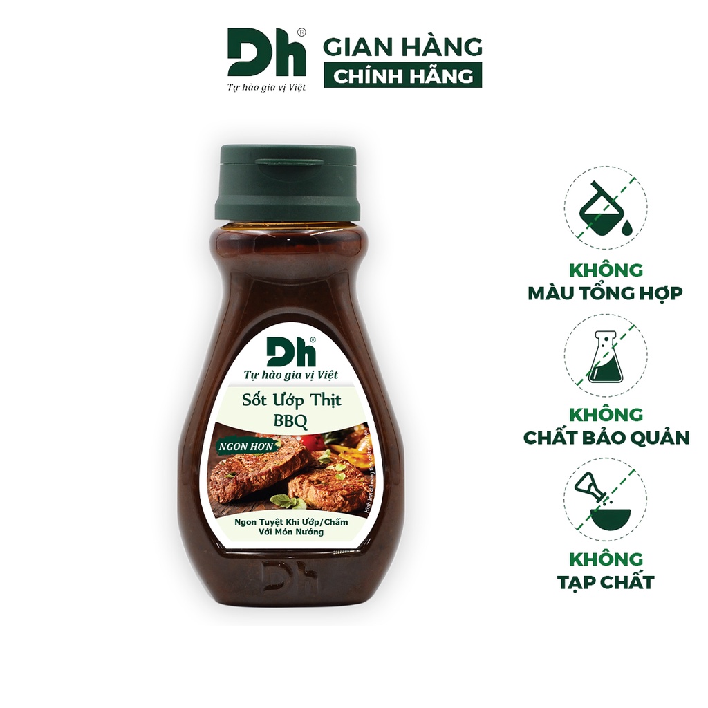 Sốt ướp thịt BBQ DH Foods gia vị nước xốt chế biến hải sản đồ nướng 200gr
