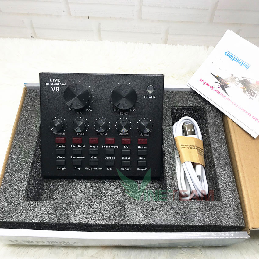 Sound card thu âm V8 có AutoTone Chất Lượng Cao