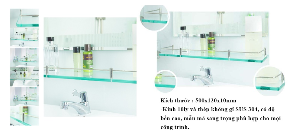 Kệ Kính Kibath dày 10ly, KB-303
