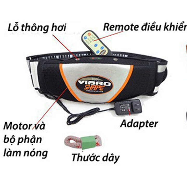 Máy massage bụng Vibro Shape .Đai rung bụng đánh tan mỡ bụng,  , đai mát xa hồng ngoại  hàng chuẩn cao cấp, rung nóng, giảm mỡ toàn thân hiệu quả cao, bảo hành uy tín 12 tháng lỗi 1 đổi 1