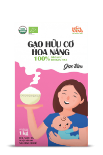 Gạo Tấm Hữu Cơ Hoa Nắng Hộp 1Kg ♥️ FREESHIP ♥️ Gạo Trắng Hữu Cơ Ăn Dặm Cho Bé- Dẻo ngọt, thơm tự nhiên