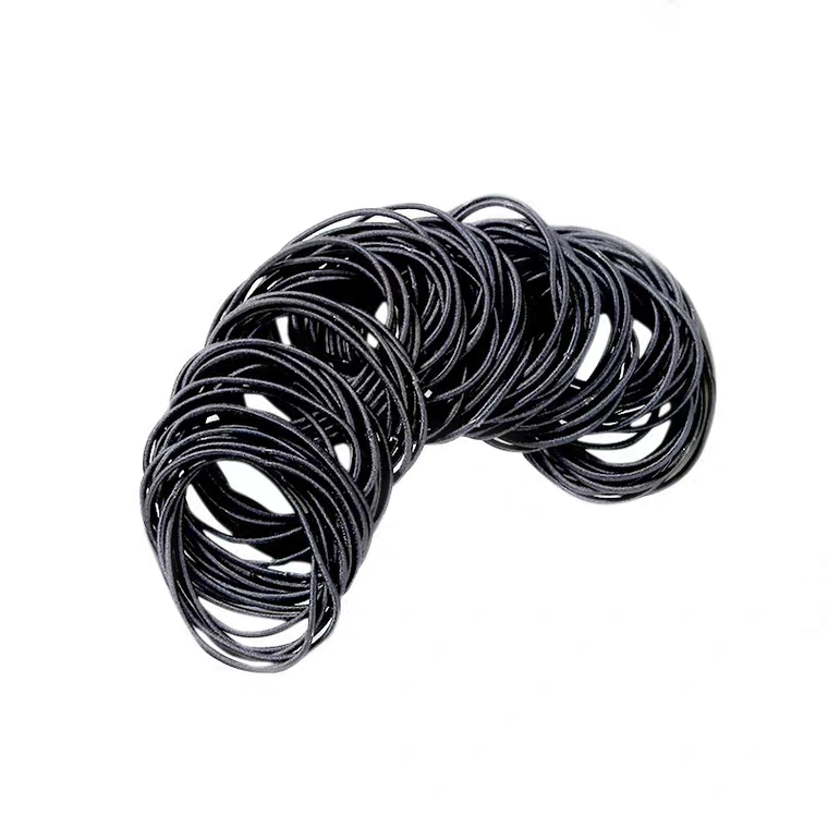 (100)Set 100 dây buộc tóc trơn kèm túi zip siêu xinh