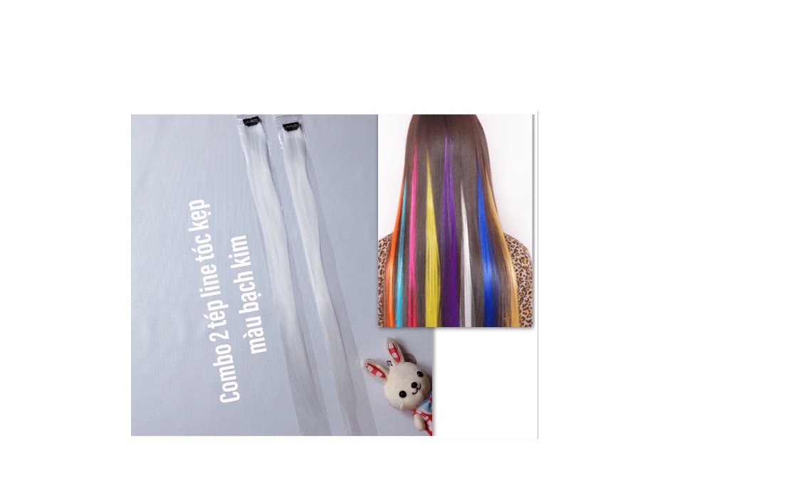 Combo 2 line tóc giả màu trắng