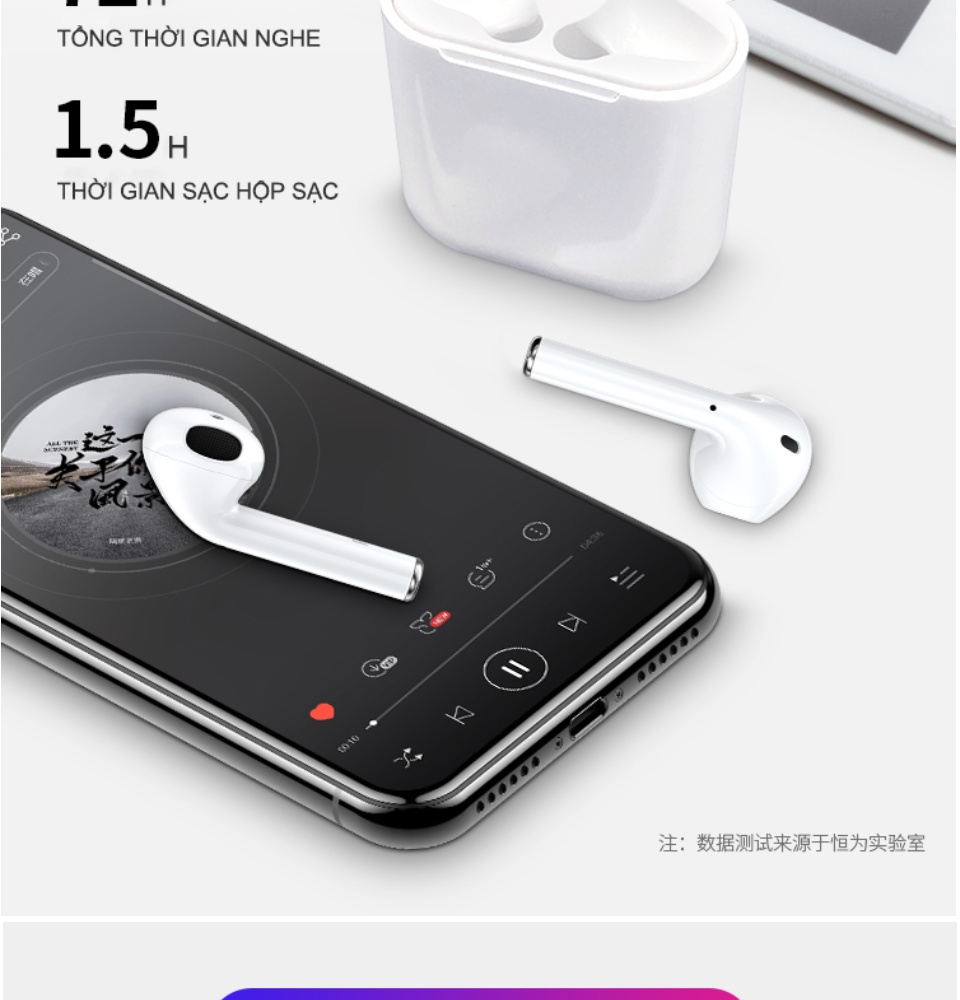 Tai nghe bluetooth, Tai Nghe Bluetooth Inpods12 Bản Pro Nâng Cấp Pin Trâu Hơn Nghe Hay, Tai Nghe Bluetooth Không Dây inpods i12s nhiều màu - Tai Nghe Bluetooth Pin Trâu 8