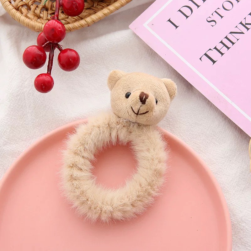 Dây Buộc Tóc Hình Thú 3D Cho Nữ - Dây Cột Tóc Hình Gấu , Thỏ (1 Chiếc)