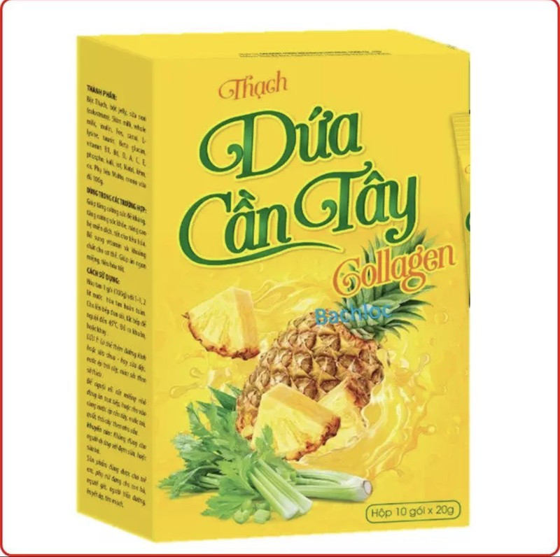 Thạch Dứa Cần Tây Collagen- Giúp Giảm Mỡ, Kiểm Soát Cân Nặng,Đẹp Dáng , Sáng Da