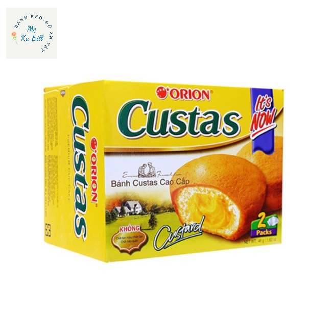 Bánh kem trứng Custas Orion (hộp 2 chiếc) | bánh kẹo Mẹ Bill