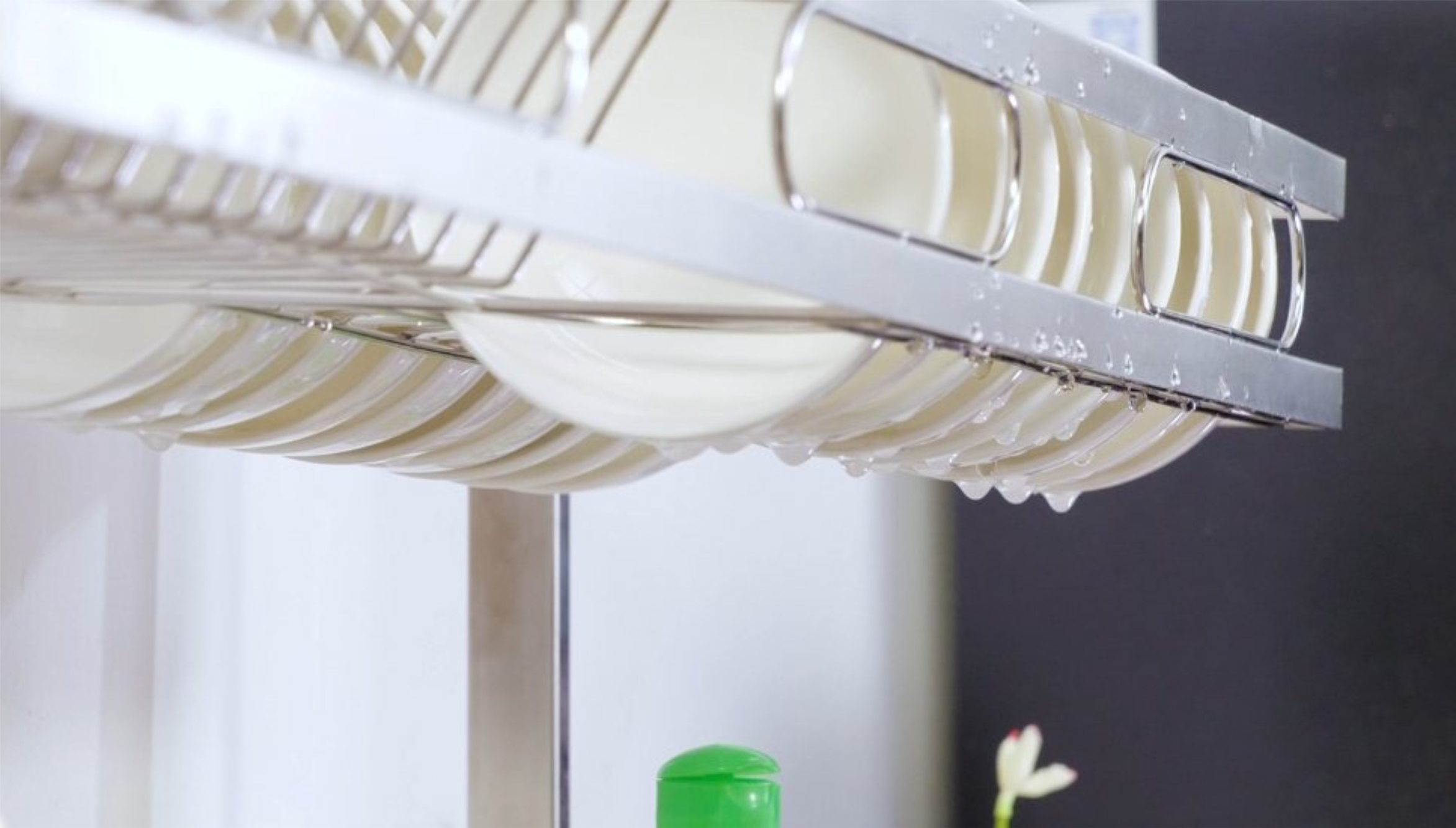 Kệ Úp Chén Bát Inox Foodcom - Kệ Chén Đa Năng Inox Để Trên Bồn Rửa - Kệ Để Chén Loại 1 tầng, Size 86cm - Hàng Chính Hãng, Bảo Hành 12 Tháng