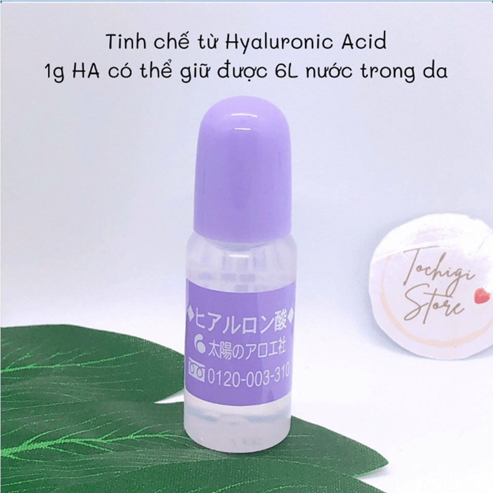 Tinh chất Serum cấp ẩm HA Hyaluronic Acid Taiyou No Aloe Nhật Bản 10ml - Tinh Chất dưỡng ẩm nhật bản - Serum HA Nhật Bản Chỉ 1 Giọt Giúp Làn Da Căng Mọng, tránh khô da - Serum HA tím Nhật Bản 10ml siêu cấp ẩm dưỡng da chống lão hóa