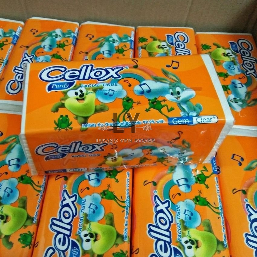 Khăn giấy rút lụa cao cấp Cellox 260 tờ 2 lớp 20*19cm hàng Thái Lan