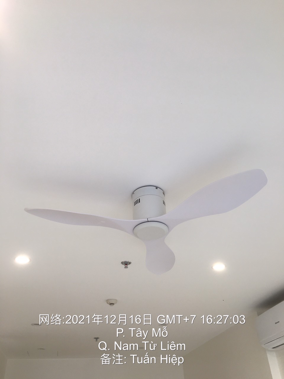 Quạt Trần 3 Cánh Cho Nhà Chung Cư Trần Thấp,Động Cơ DC 6 Tốc Độ,Thiết Kế Hiện Đại,Bảo Hành 5 Năm