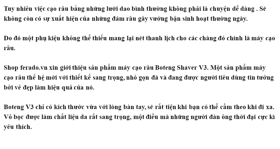 Máy cạo râu BOTENG RSCW - V3 công nghệ 2 lưỡi dao kép