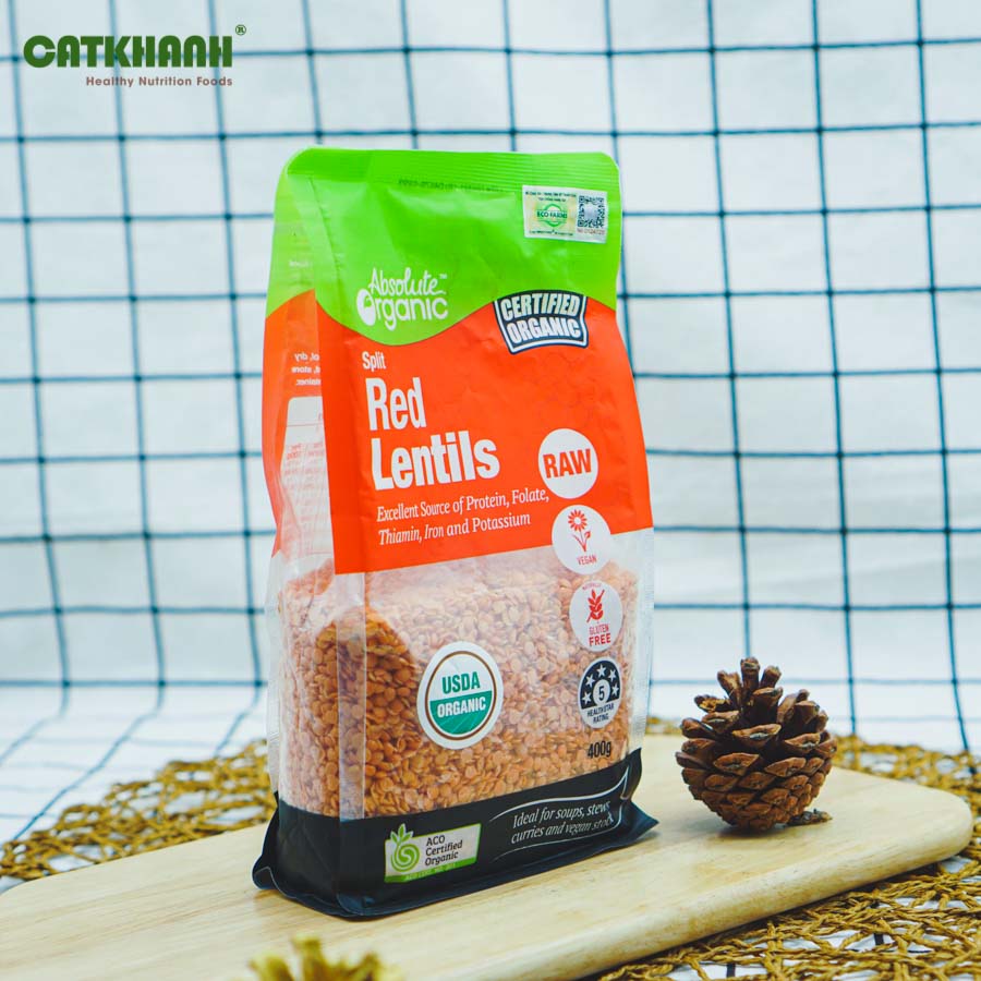 Đậu Lăng Đỏ ABSOLUTE Nhập Khẩu Chính Hãng Úc Dinh Dưỡng Giàu Protein Túi 400gr
