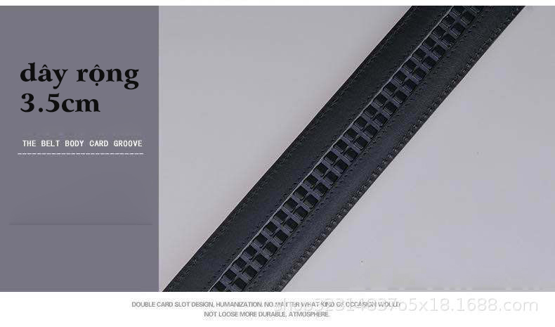 dây nịt nam, dây thắt lưng dùng cho khóa tự động thời trang da bò dập vân vảy rông