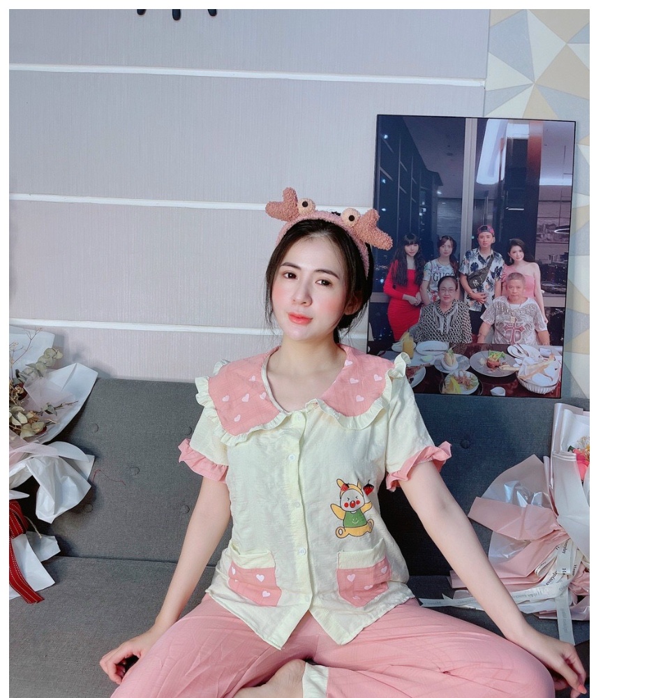 Đồ bộ pijama lụa latin cao cấp hàng thiết kế cao cấp cam kết y hình xưởng tự chụp bán lẻ giá sỉ - Đồ bộ mặc nhà size 45 đến 63 ký