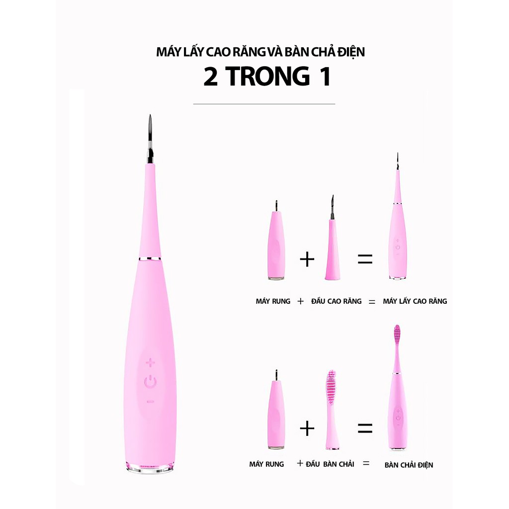 Máy lấy cao răng Siêu âm cao cấp, Dụng cụ lấy cao răng mini , Bộ dụng cụ lấy cao răng tại nhà, Máy lấy cao răng cao cấp Sử Dụng Sạc 3 Chế Độ Rung Loại Sạch Mảng Bám, Cao Răng vết ố răng
