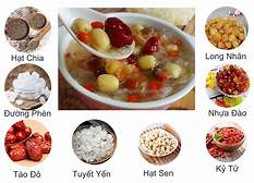CHÈ DƯỠNG NHAN TUYẾT YẾN NHỰA ĐÀO 12 VỊ (12-14 chai 330ml) - 400gram
