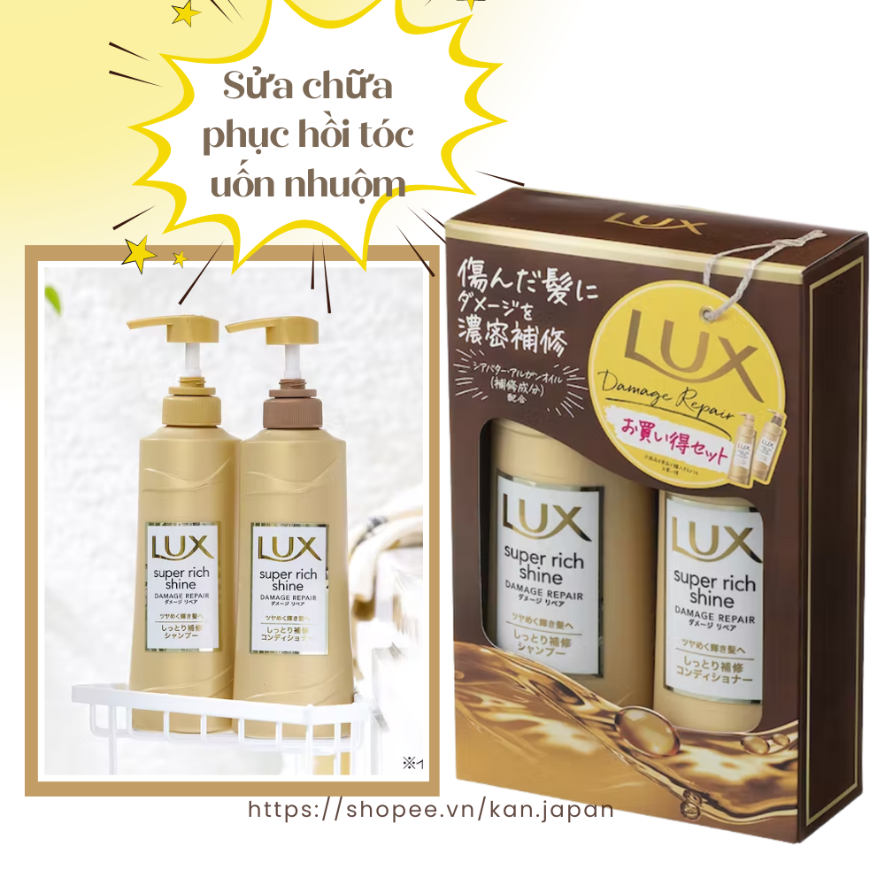 Set gội xả Lux màu hồng - SHIKIMART