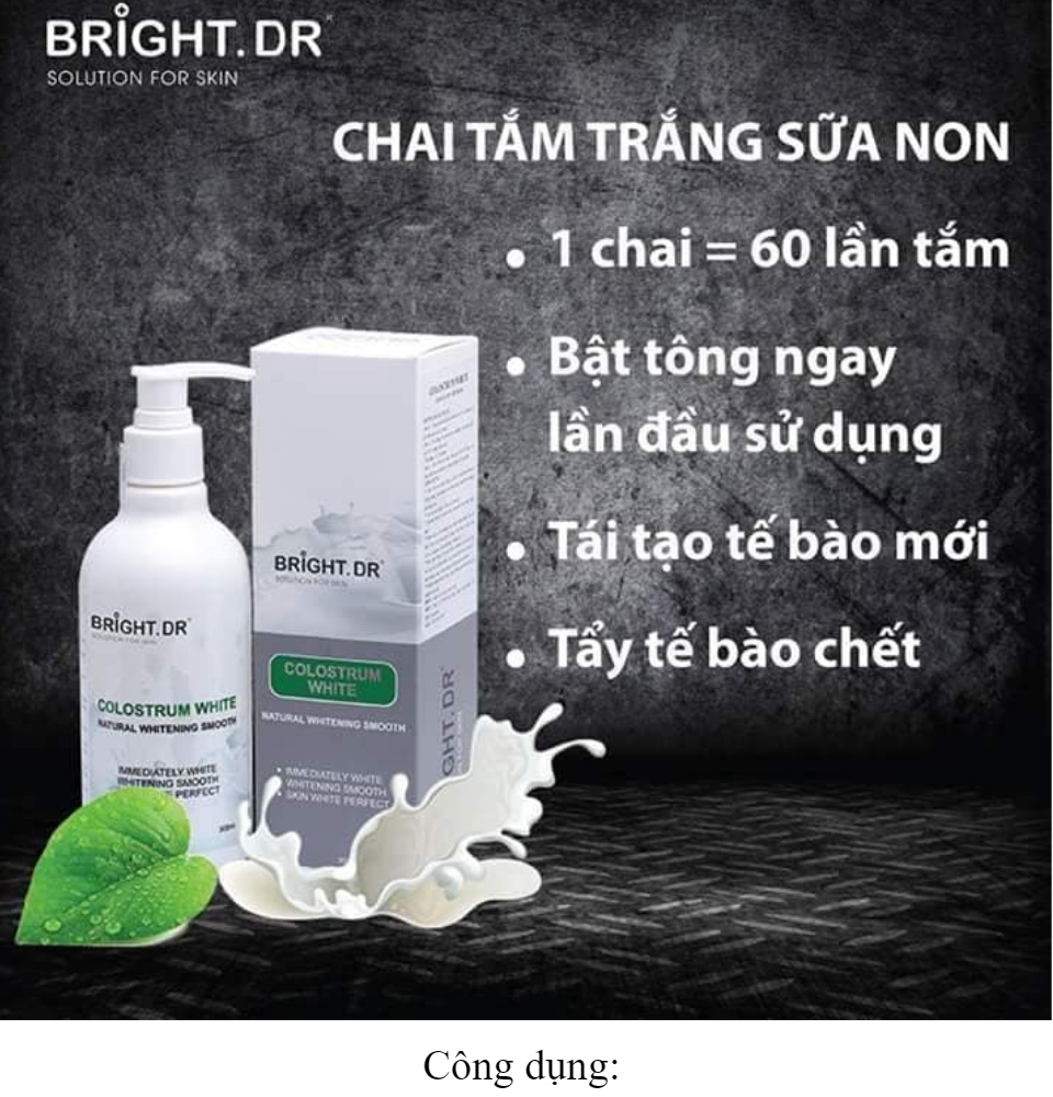 Sữa Non Tắm Trắng Colostrum White Bright Doctors Chính hãng