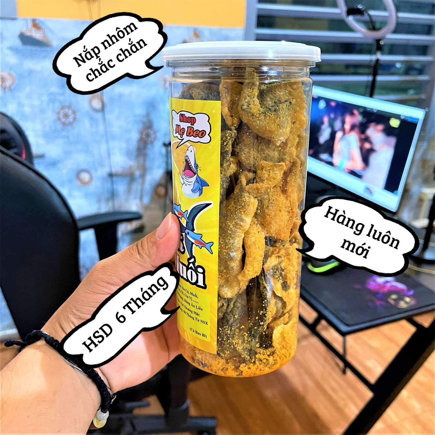 Da cá trứng muối 200gr ăn vặt cực ngon