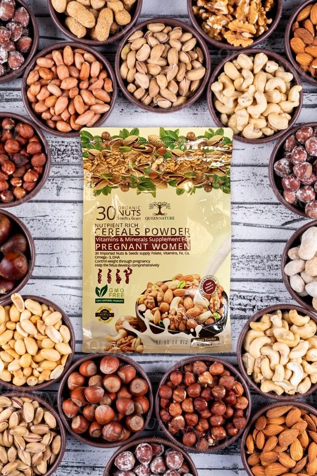 Ngũ Cốc  Queen Nature  Bột Ngũ Cốc Cho Bà Bầu Thơm ngon,dễ uống, Ngũ Cốc Dinh Dưỡng Cho Bà Bầu Không Đường-Misa MB Care