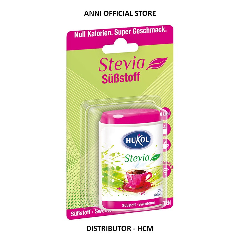 Đường Ăn Kiêng Huxol - Dòng Stevia (300 viên/ hộp) Nhập Khẩu Từ Đức - Dietary Sugar Huxol Stevia - Dành Cho Người Tiểu Đường, Ăn Kiêng, Giảm Cân, Hô Trợ Kiểm Soát Đường Huyết - NPP Anni Store