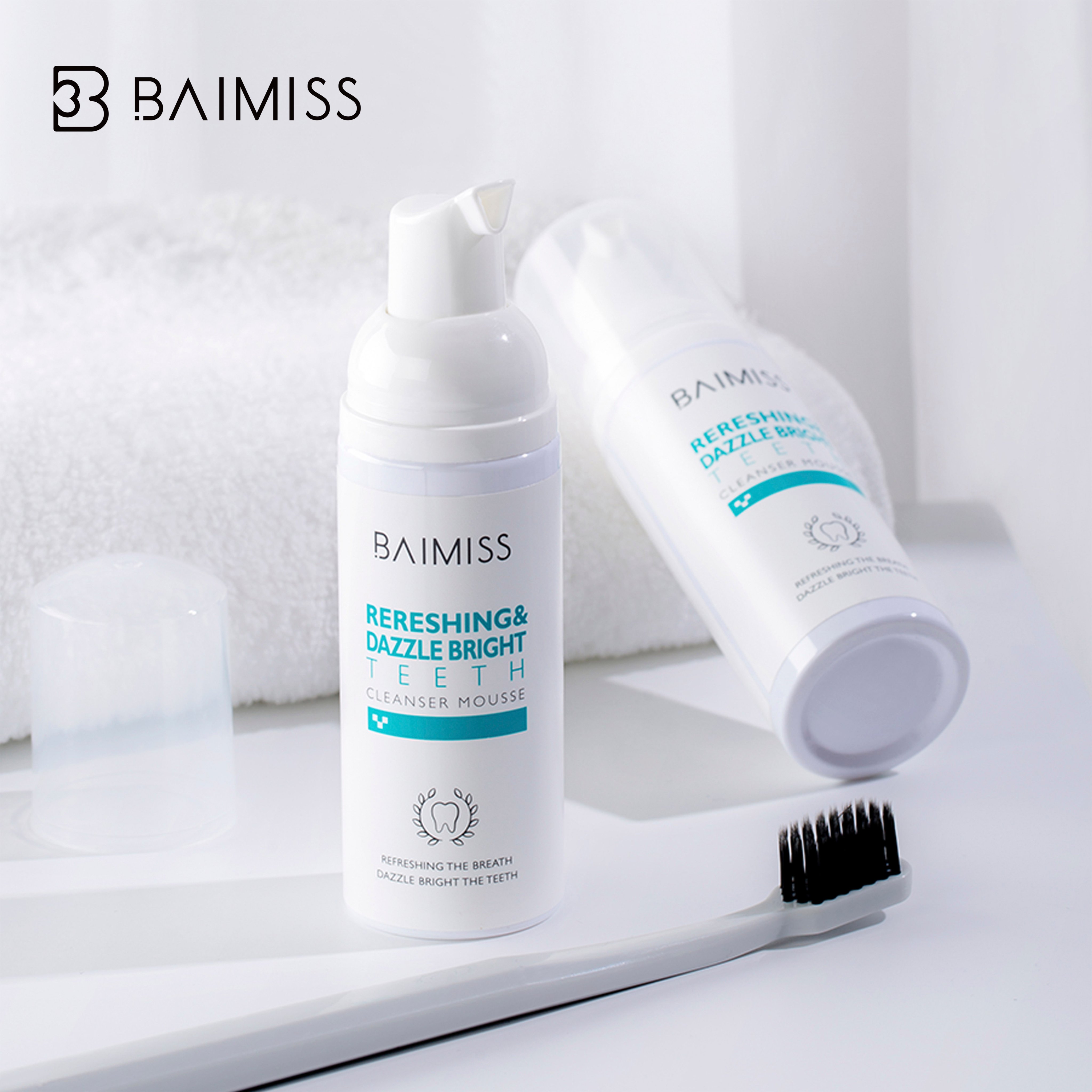 Bọt Kem Đánh Răng & Súc Miệng Baimiss Thơm Miệng Chống Ố Răng Toàn Diện 60ml