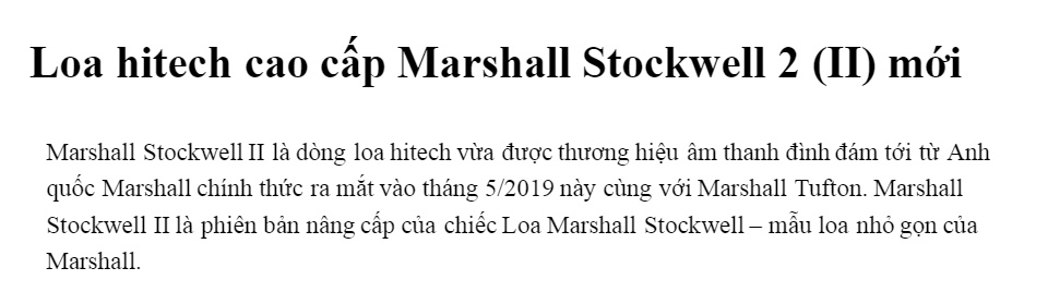 Loa Bluetooth Marshall Stockwell 2