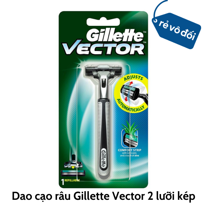 Dao cạo râu Gillette Vector 2 lưỡi kép