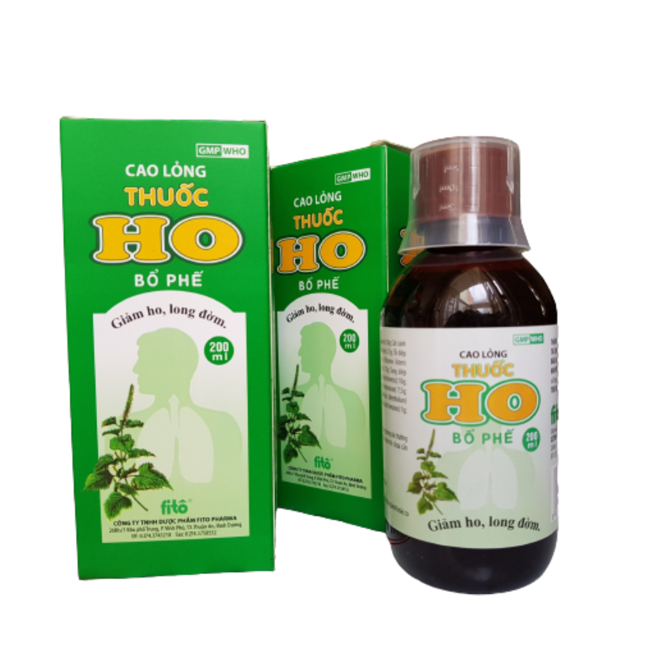 CAO LỎNG GIẢM HO BỔ PHẾ FITO - chai 200ml, hỗ trợ người bị ho gió, ho khan, ho có đờm, viêm phổi