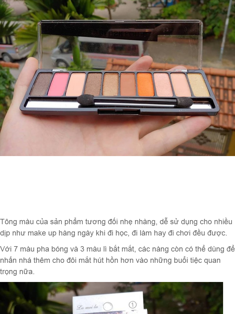 Bảng Phấn Mắt Lameila 10 ô MAKE UP