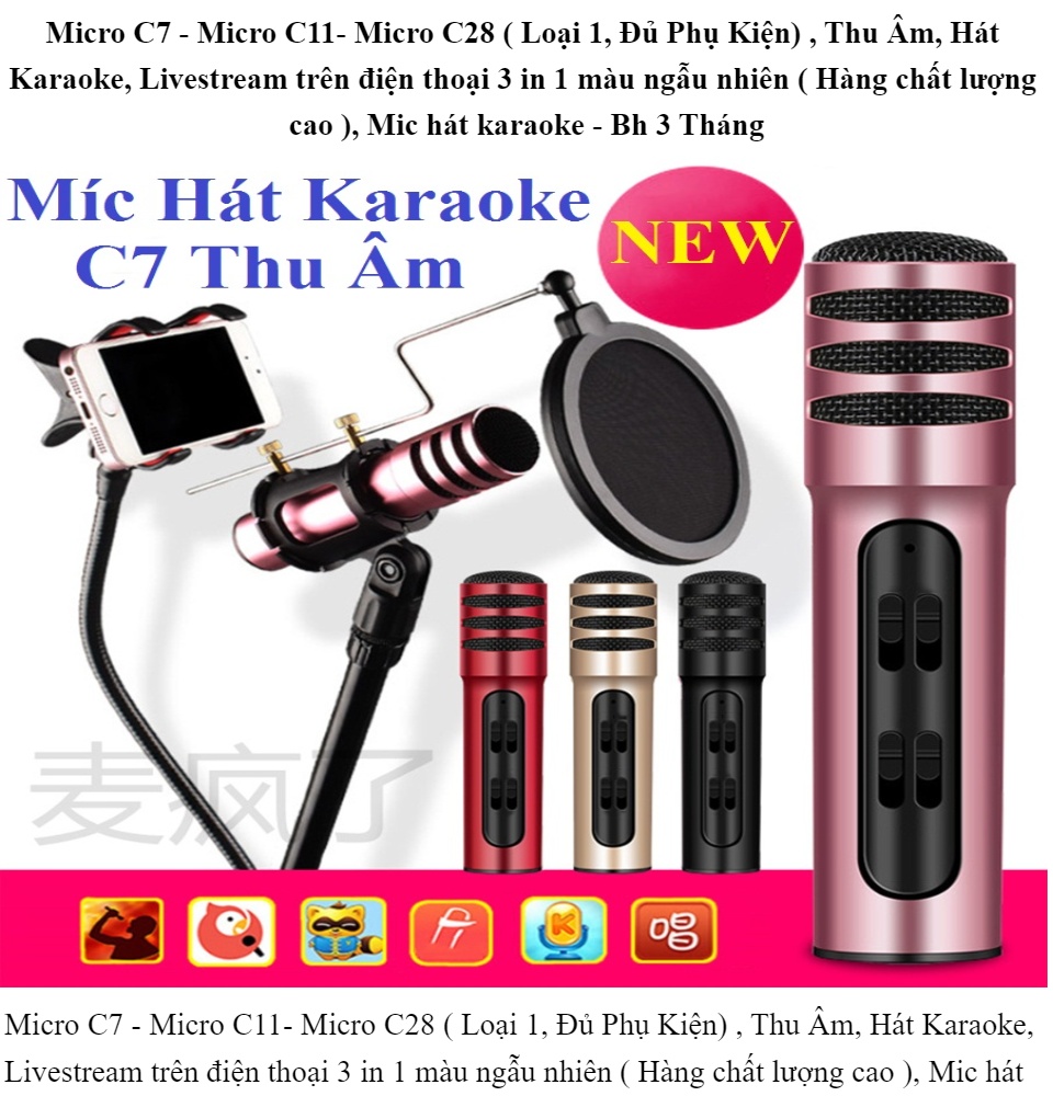 Micro C7 - Micro C11- Micro C28  Thu Âm Hát Karaoke Livestream Trên Điện