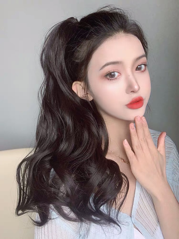 Tóc Giả Ngoạm Xoăn Dài, Đuôi Tóc Giả Cao Cấp Phong Cách Tiểu Thư Cho Nữ