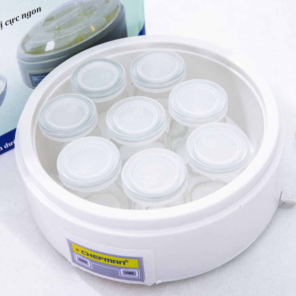 MÁY LÀM SỮA CHUA CHEFMAN 8 CỐC THỦY TINH CM-302T