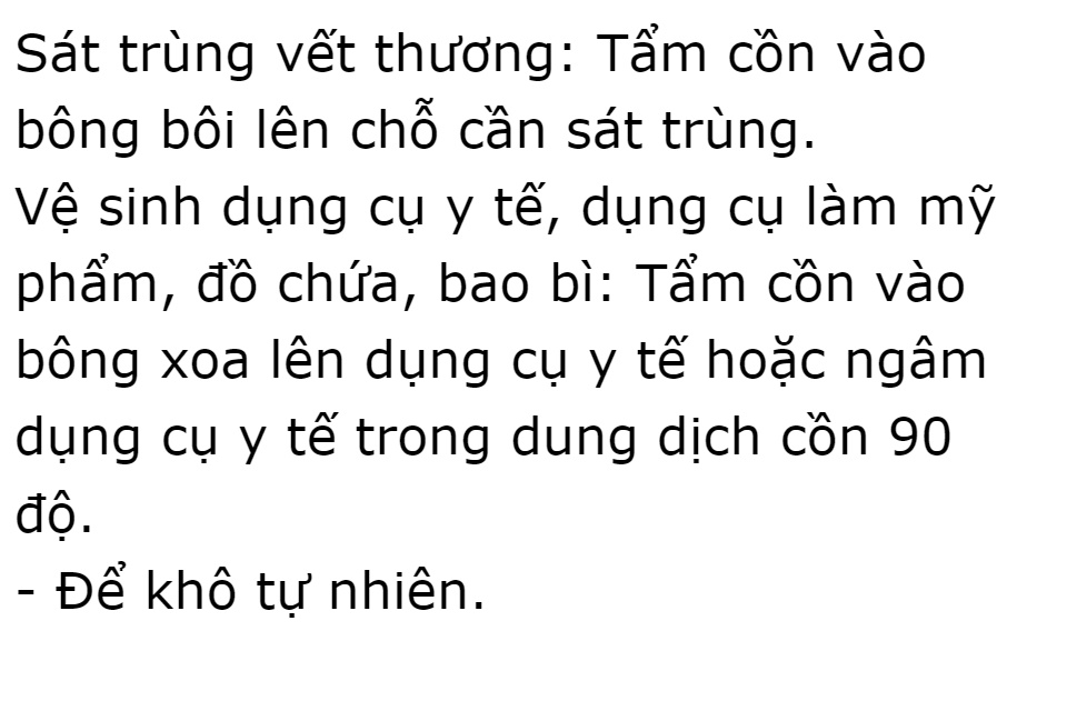 Cồn 90 độ Vĩnh Phúc 1000ml dùng để Vệ sinh dụng cụ y tế, dụng cụ làm mỹ phẩm, đồ chứa, bao bì, diệt khuẩn dụng cu y tế, bề mặt trong y tế, sát khuẩn tay, sát trùng vế thương, diệt vi khuẩn bề mặt - DrViet 61 Cồn 90 độ Vĩnh Phúc 1000ml dùng để Vệ sinh dụng cụ y tế, dụng cụ làm mỹ phẩm, đồ chứa, bao bì, diệt khuẩn dụng cu y tế, bề mặt trong y tế, sát khuẩn tay, sát trùng vế thương, diệt vi khuẩn bề mặt - DrViet