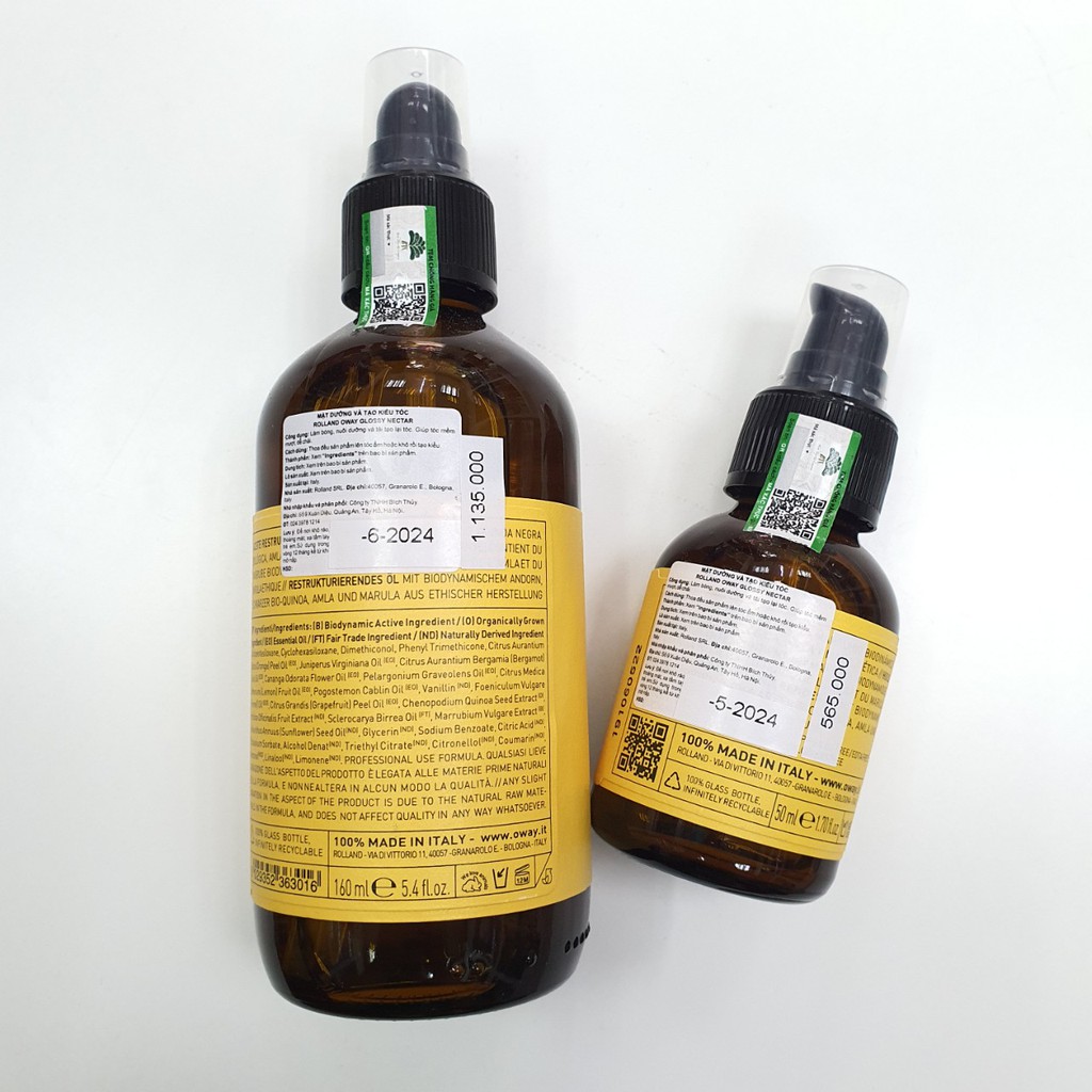 Tinh Dầu Phục Hồi Tái Tóc Oway Glossy Nectar 50ml  - 160ml