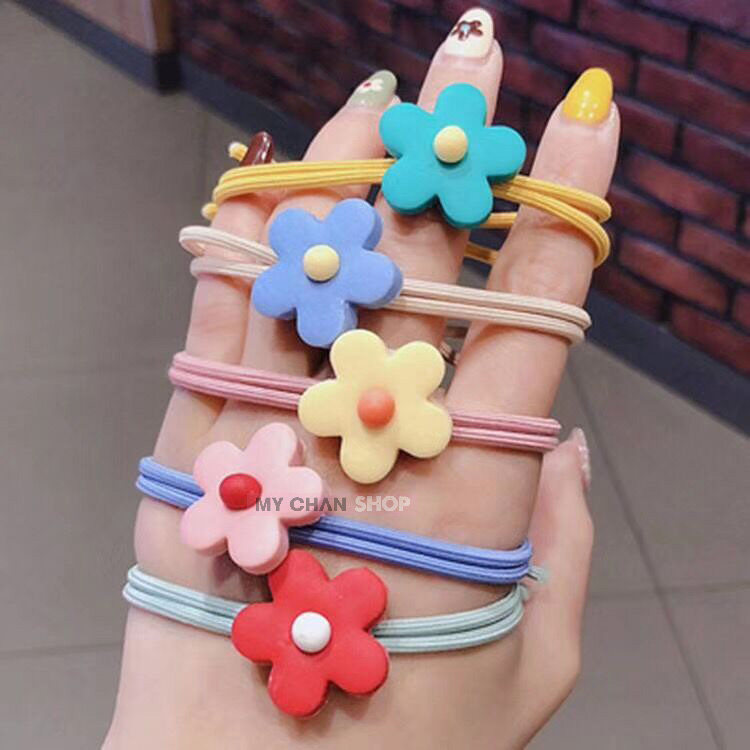 Dây Cột Tóc, Buộc Tóc Hoa Cúc Siêu Dễ Thương Phong Cách Hàn Quốc - Nhiều Màu Lựa Chọn - 261 - MyChan Shop