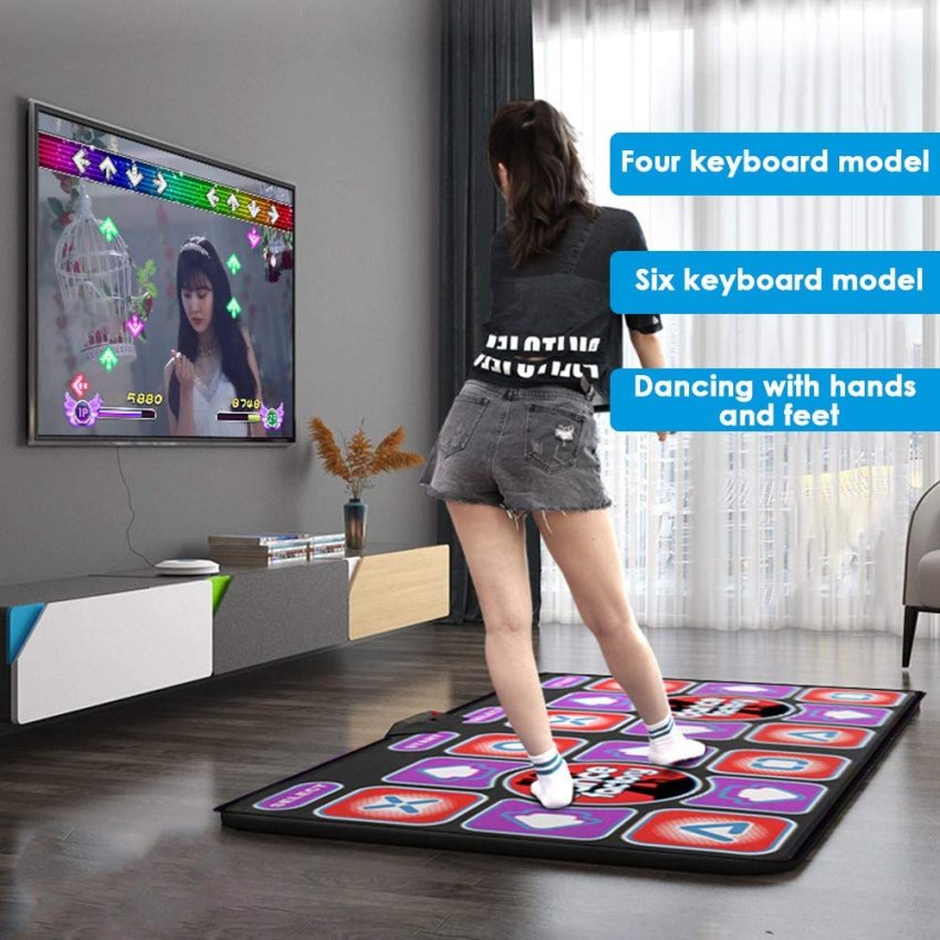 Thảm nhảy Audition, thảm nhảy đôi đa năng chống trượt, thảm nhảy kết nối tivi chơi game,  đệm nhảy, thảm nhảy đôi gấp gọn đa năng kèm 2 điều khiển, trò chơi cảm giác, máy nhảy tập thể dục giảm cân - Giadungbv247