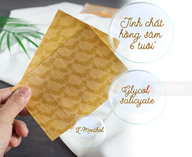 Miếng Dán Himena Korea Hồng Sâm Trị Nhức Mỏi (20 miếng)