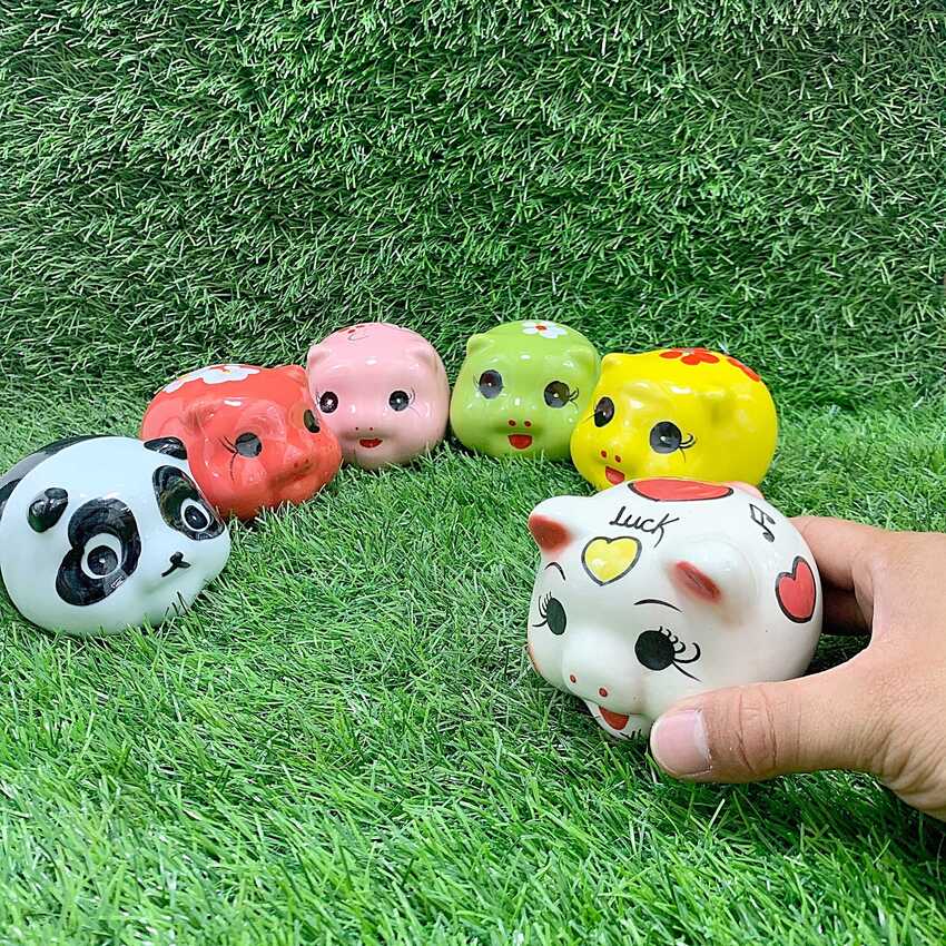 Heo Đất Mini tiết kiệm tiền gốm men sứ Bát Tràng cao cấp (1 con) – Ống Heo Mini chưng bàn làm việc, bàn học – Lợn Đất Mini phong thủy thu hút tài lộc
