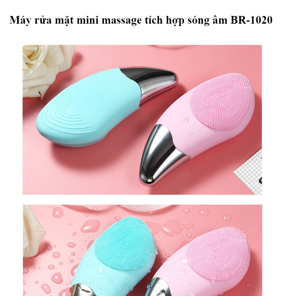 [BH 1 đổi 1] Máy Rửa Mặt SONIC FACIAL CLEANSING STANDARD dq6