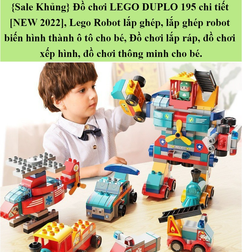 Sale Khủng} Đồ chơi LEGO DUPLO 195 chi tiết [NEW 2022], Lego Robot ...