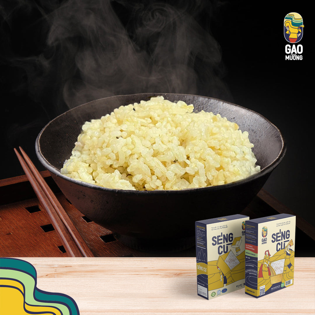 Combo 1kg gạo lứt Séng Cù và 1kg gạo Nếp Nương hút chân không