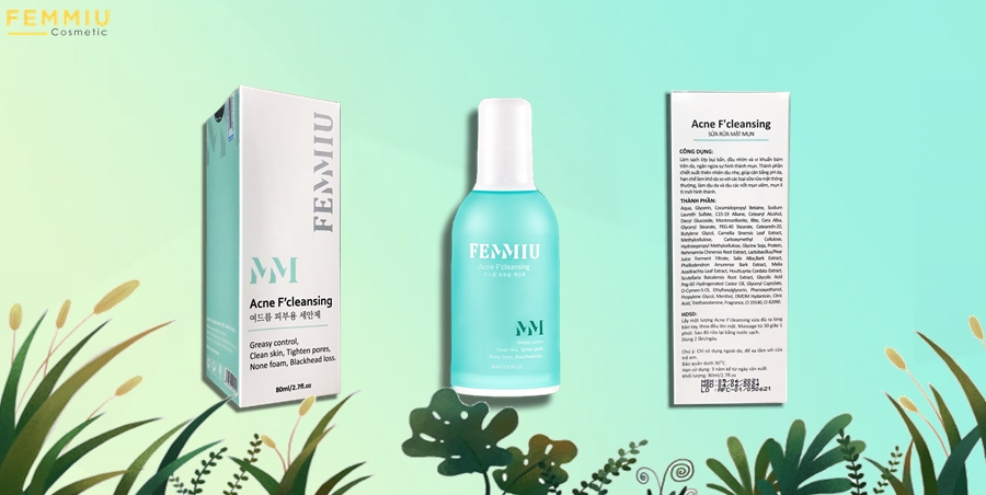 Sữa Rửa Mặt Cho Da Mụn Femmiu 80ml - Chính Hãng Femmiu