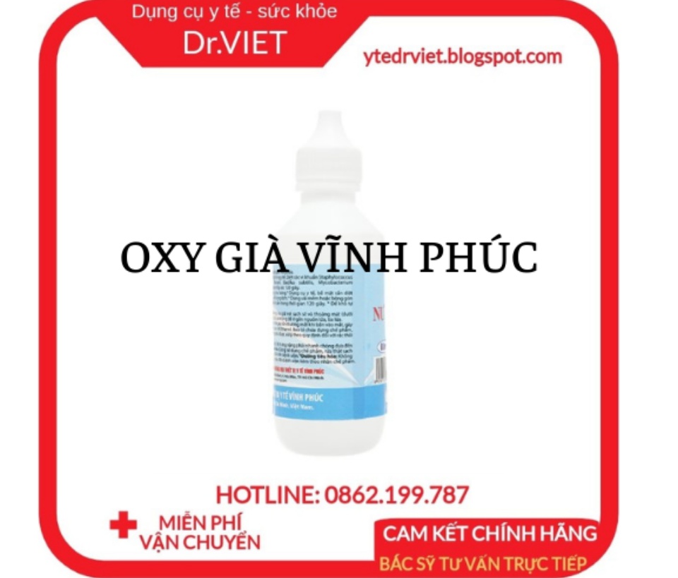 Nước oxy già Vĩnh Phúc dùg để rửa sạch, sát trùng vết thương và vết loét, súc miệng trong trường hợp viêm răng lợi; viêm miệng cấp, ngoài ra còn dùng để rửa ống tai, loại bỏ ráy tai khi tai có mủ DrViet 60 Nước oxy già Vĩnh Phúc dùg để rửa sạch, sát trùng vết thương và vết loét, súc miệng trong trường hợp viêm răng lợi; viêm miệng cấp, ngoài ra còn dùng để rửa ống tai, loại bỏ ráy tai khi tai có mủ DrViet