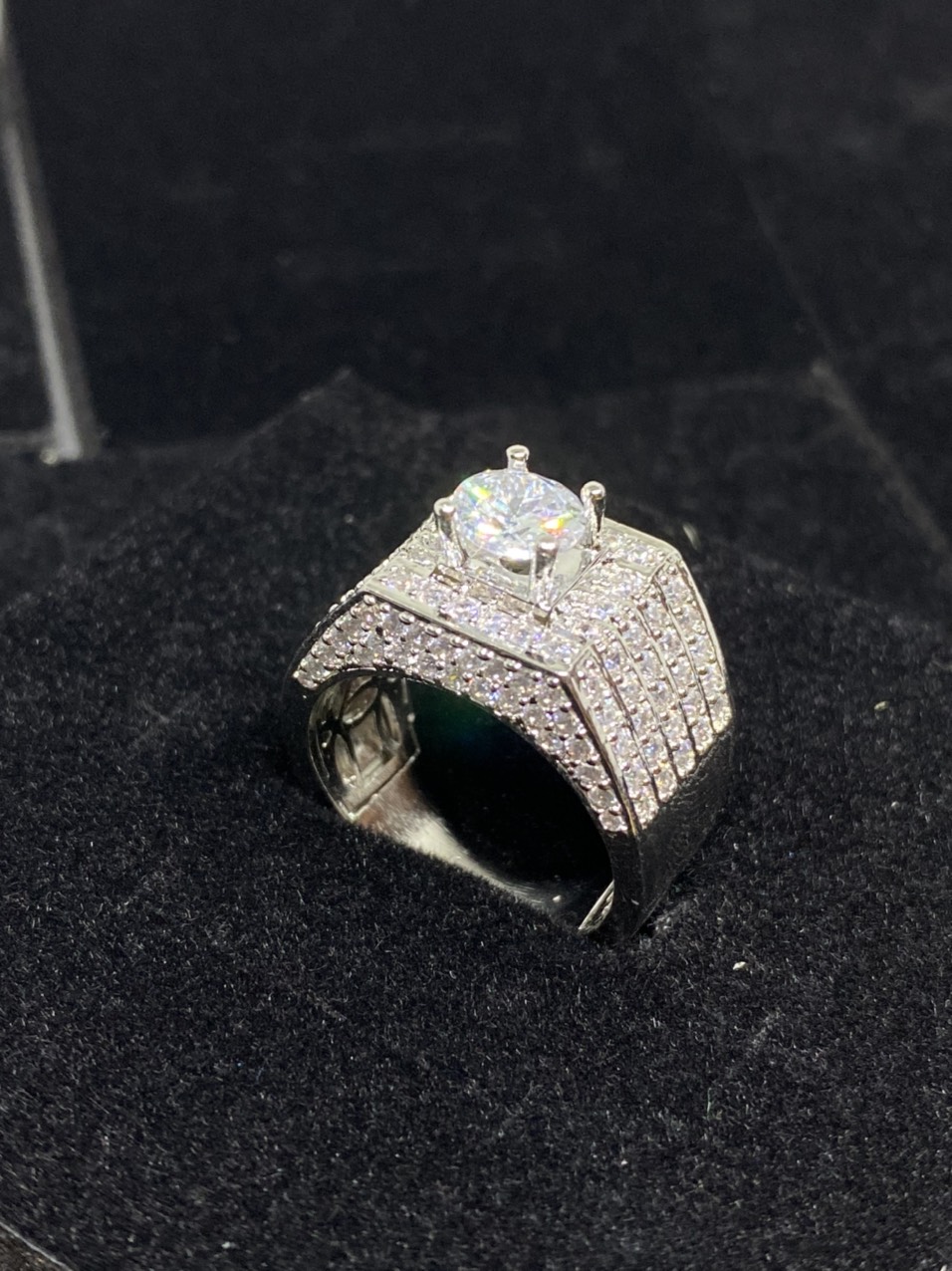 HOÀN TIỀN 15% - Nhẫn nam bạch kim đính đá cao cấp - N6868 Juri shop - Giống Thật 99% - Chất liệu Bạc 925 Bền Màu Vĩnh Viễn Không Đen - Dùng Đi Tiệc