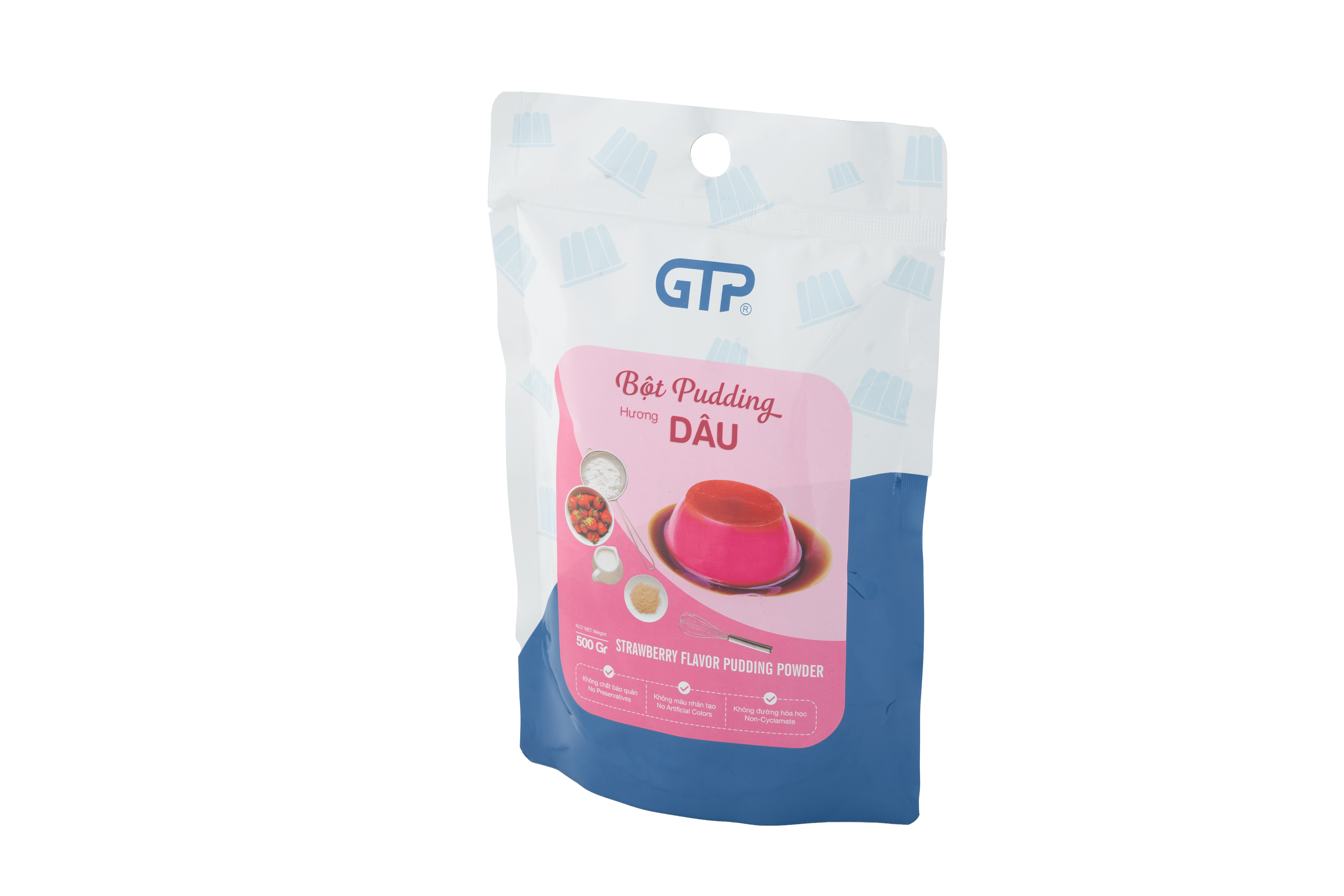 Bột Pudding Hương Trứng, Sôcôla, Khoai Môn, Dâu, Dưa Lưới, Matcha GTP (0.5kg/bao) Nguyên Liệu Làm Pudding Bột Làm Pudding Bot Pudding - Gia Thịnh Phát