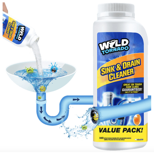 Hộp bột thông tắc đường ống WILD TORNADO 110g, bột thông tắc siêu mạnh, bột thông tắc hiệu quả, tuancua