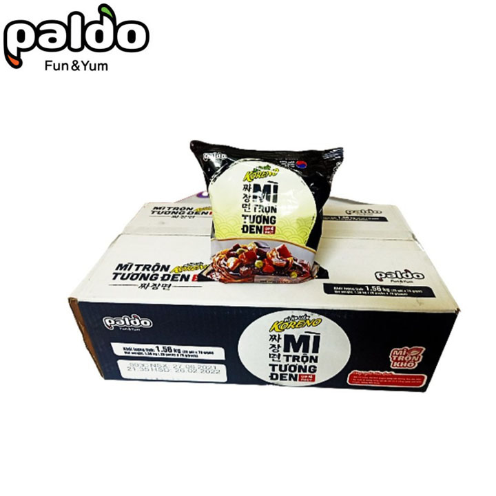 Mì Tương Đen Cay Koreno Paldo 79gr - Lốc 10 Gói Mì Tương Đen Hàn Quốc Koreno