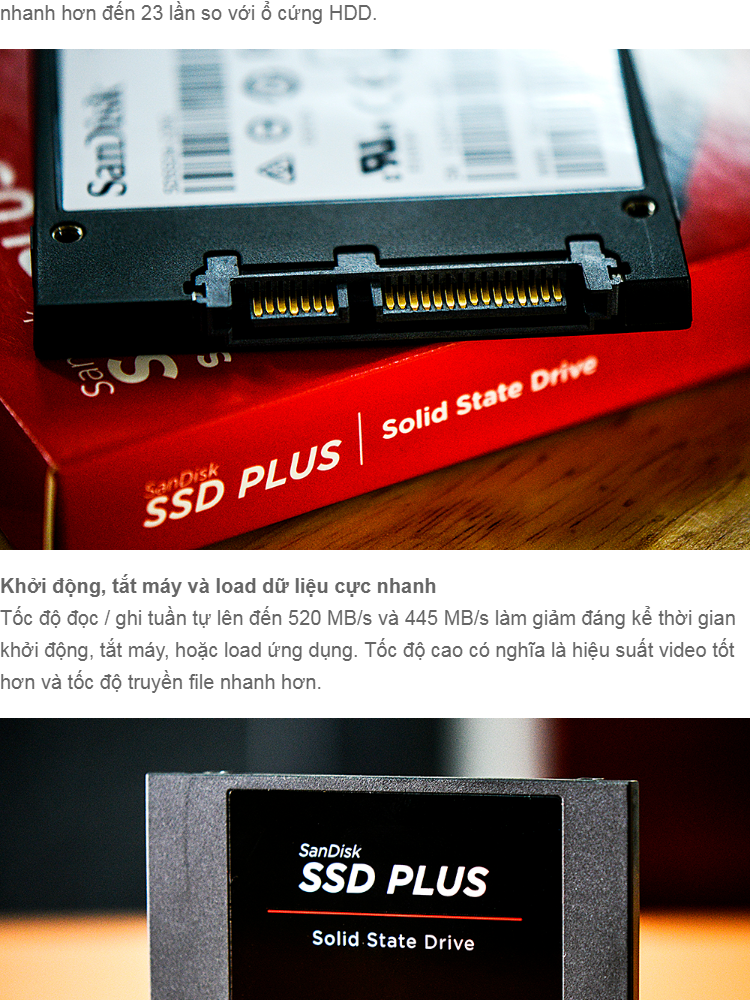 Ổ cứng SSD Sandisk Plus 480GB 535MB/s  - Phụ Kiện 1986